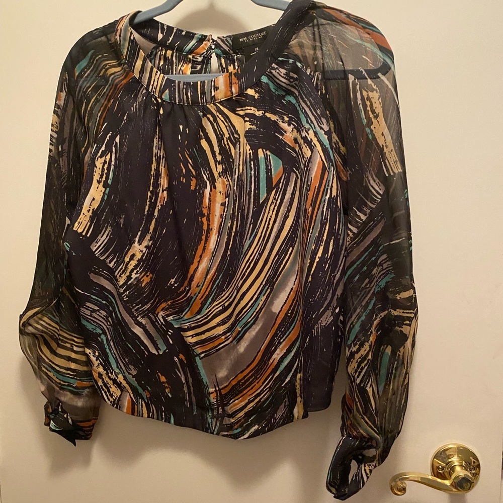 ⭐️ MM Couture Blouse Open Back Size XS